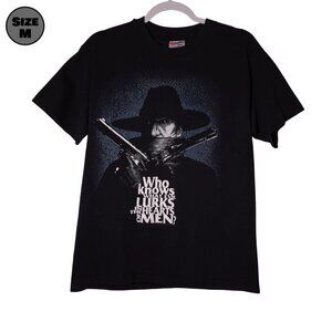 VINTAGE The Shadow KNOWS USED Shirt (Single Stitch, M, Comics, Radio)